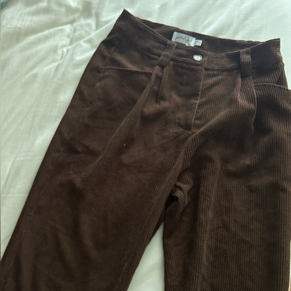 NWT Brown Corduroy Petal and Pup Pants